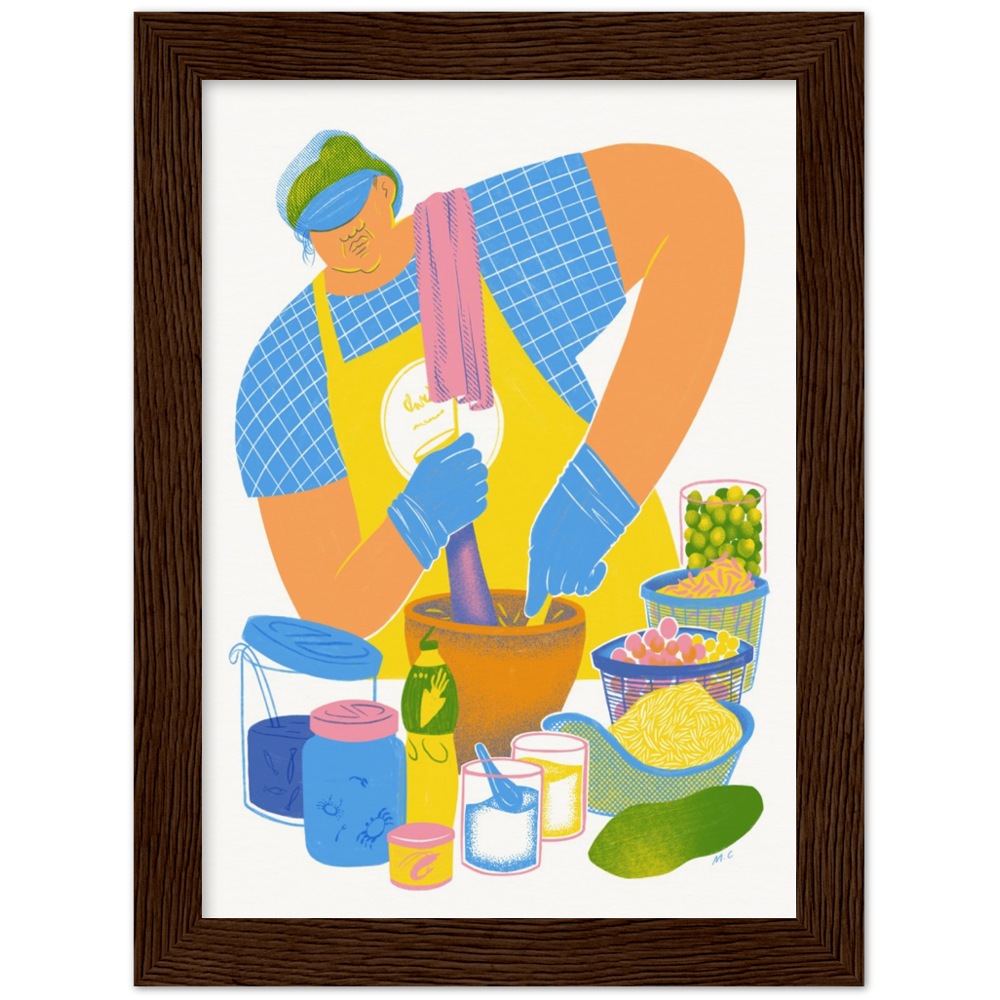 Tum Lady in Wooden Frame