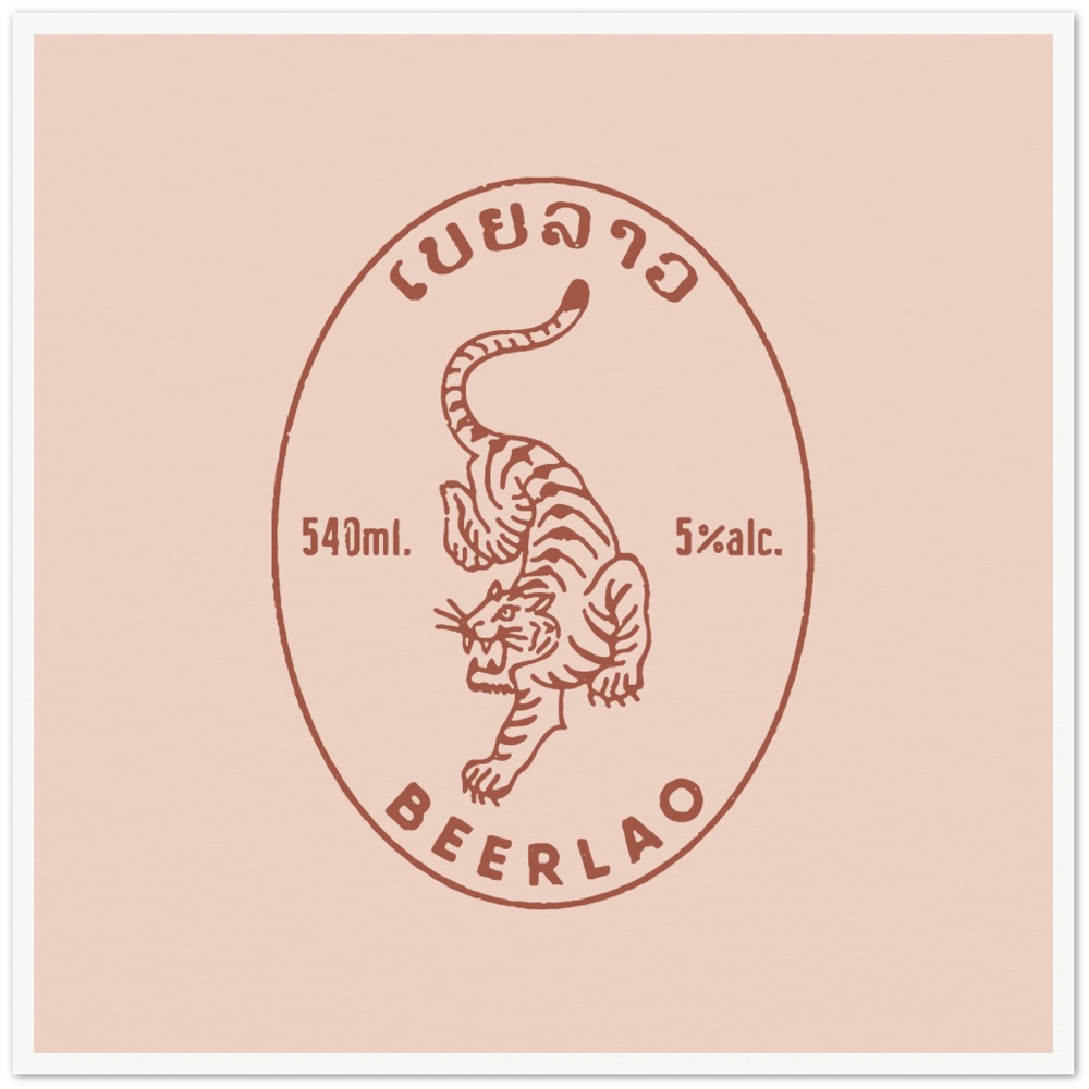 Retro Beerlao Label